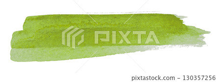 green watercolor background. Artistic hand paint. Isolated on transparent background. 130357256