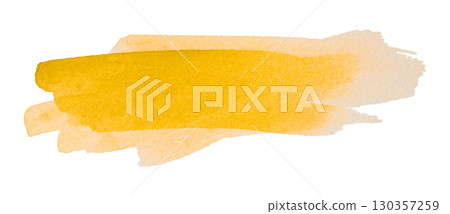 yellow watercolor background. Artistic hand paint. Isolated on transparent background. yellow watercolor background. Artistic hand paint. Isolated on transparent background. 130357259