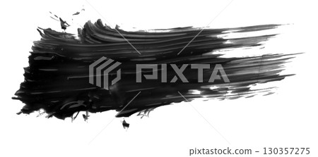 Black watercolor brush isolated on transparent background Black watercolor brush isolated on transparent background 130357275