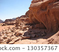 Remnants of civilization in the Wadi Rum desert 130357367