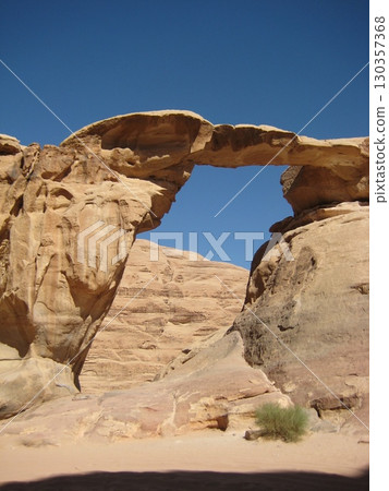 Wadi Rum's natural rock bridge Wadi Rum's natural rock bridge 130357368