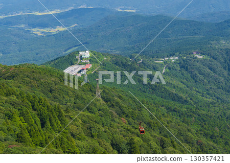 從筑波山山頂和筑波山纜車（女體山）看到的夏季景色 130357421