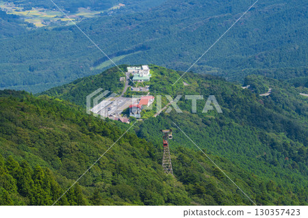 Summer view from the summit of Mt. Tsukuba and the Mt. Tsukuba Ropeway (Mt. Nyotai) 130357423