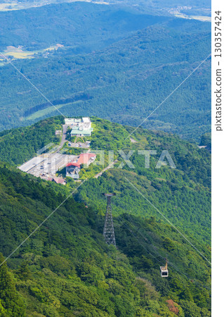 Summer view from the summit of Mt. Tsukuba and the Mt. Tsukuba Ropeway (Mt. Nyotai) Summer view from the summit of Mt. Tsukuba and the Mt. Tsukuba Ropeway (Mt. Nyotai) 130357424