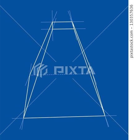 Geometric Lines on Blue Background Geometric Lines on Blue Background 130357636