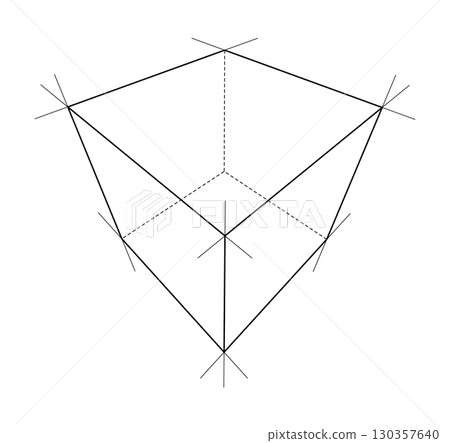 Geometric Wireframe Structure. Vector 130357640