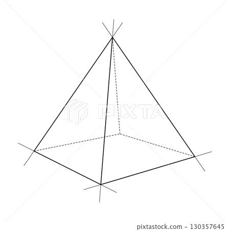 Geometric Pyramid Illustration. Vector Geometric Pyramid Illustration. Vector 130357645