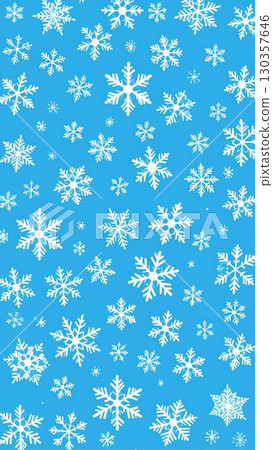 背景素材_雪花（藍色） 130357646