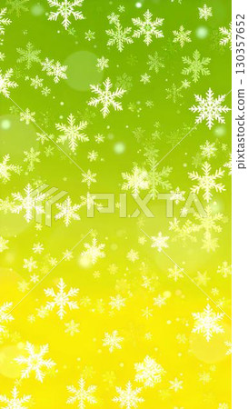 Background material_Snowflake (yellow-green) 130357652
