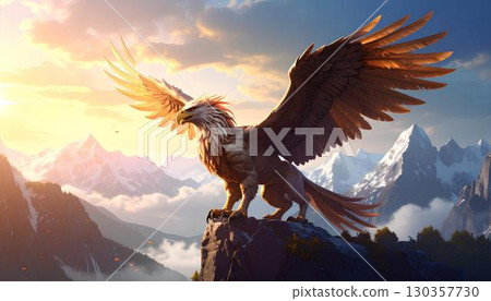 Fantasy creature Griffon 130357730