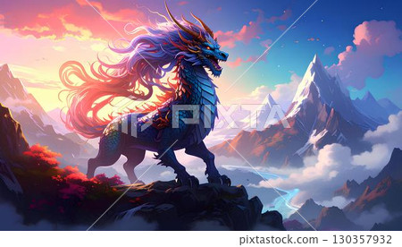 Imaginary creature Qilin 130357932