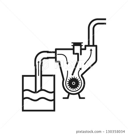 water pump works vector illustration element design water pump works vector illustration element design 130358034