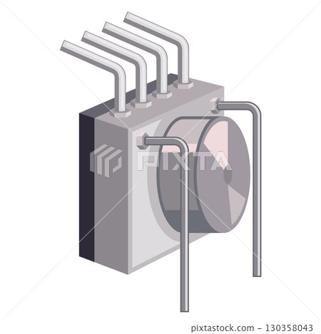 car Anti-lock Braking System pump  vector illustration element design template 130358043