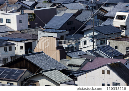 Japanese house roofs Japanese house roofs 130358216