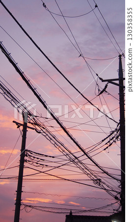 美麗的漸層日落天空，自然風光，複製空間 130358355