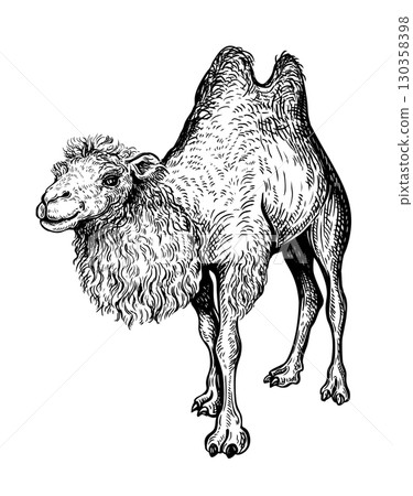 Camel handdrawn sketch 8 130358398