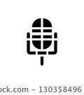 Microphone vector logo design. Mic symbol and icon. 130358496