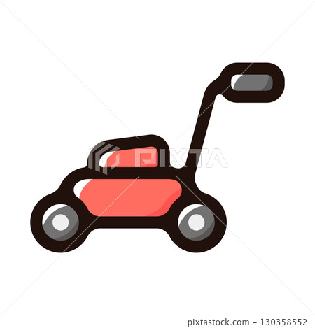 Lawnmower illustration icon (garden, tools, gardening material) 130358552