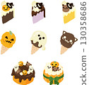 An illustration set of sweets perfect for Halloween. 130358686