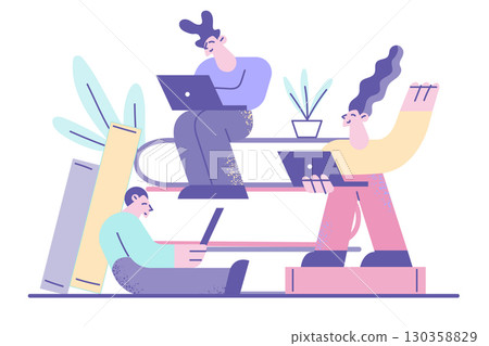 Online business education and learning concept 130358829