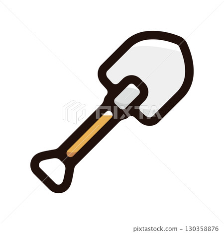 鏟子和鏟子插圖圖示（戶外、工具、園藝材料） 130358876