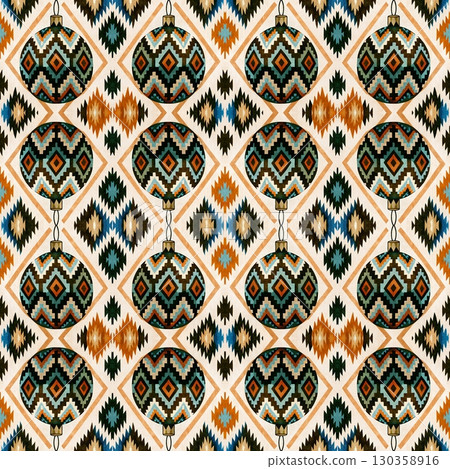 ethnic tribal seamless geometric pattern. vector illustration 130358916