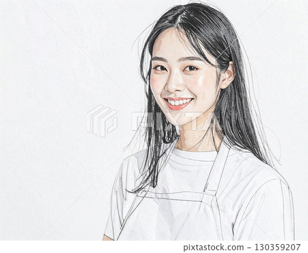 A young cafe clerk 130359207