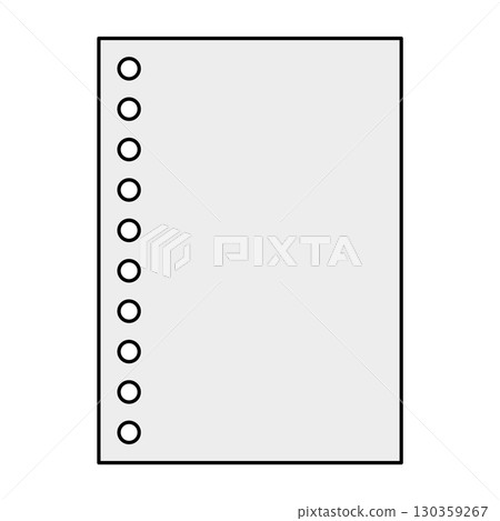 Illustration of perforated memo paper 130359267