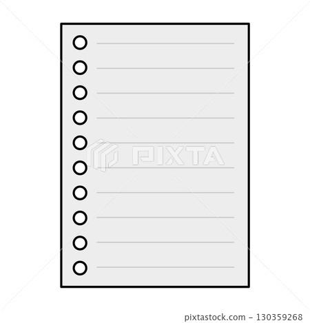 Illustration of perforated memo paper 130359268