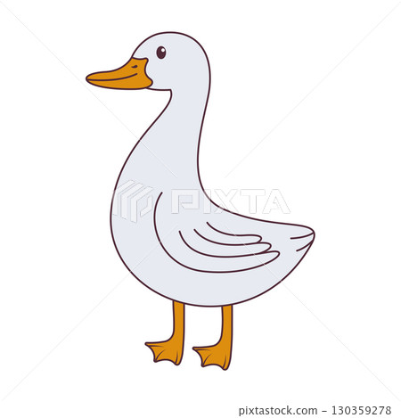 cute cartoon goose cute cartoon goose 130359278