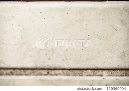 Closeup view of a dirty, weathered, and textured white surface panel. Textured background Closeup view of a dirty, weathered, and textured white surface panel. Textured background 130360004