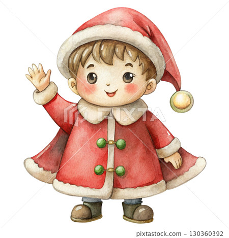 Creepy Christmas Clipart Watercolor white background 130360392