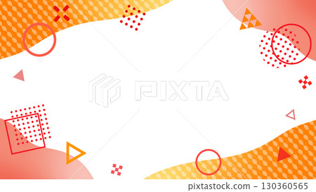 Geometric pattern frame Autumn image 16:9 130360565