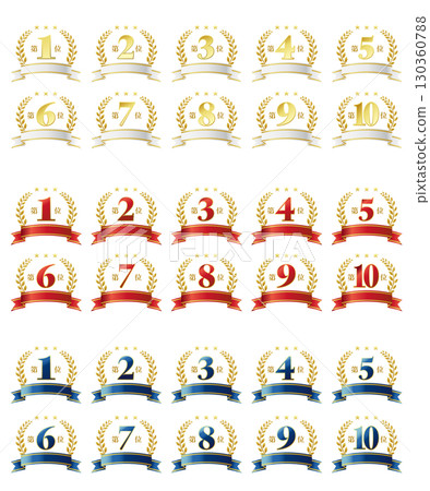 Ranking icon set Ranking icon set 130360788