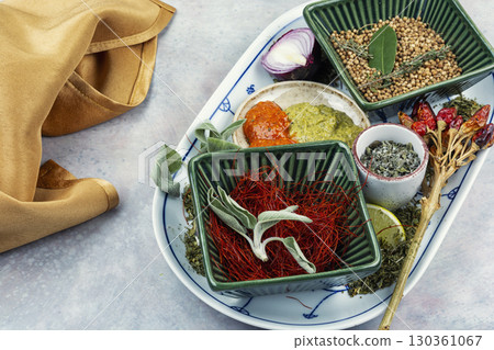 Set of dry spices. Set of dry spices. 130361067