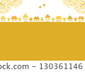 Simple autumn townscape illustration 130361146