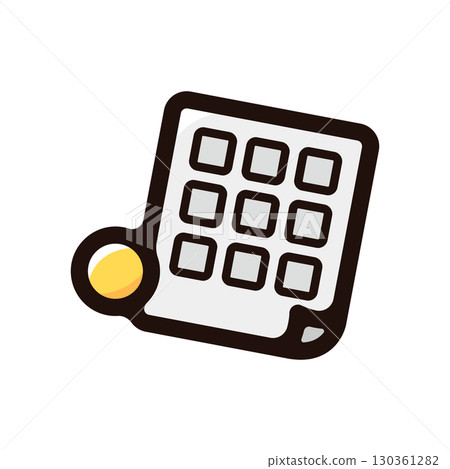 Scratch card illustration icon (entertainment, entertainment, gambling material) 130361282
