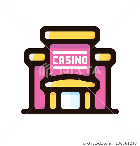 賭場、賭場建築插畫圖示(娛樂、休閒、賭博素材) 賭場、賭場建築插畫圖示(娛樂、休閒、賭博素材) 130361286