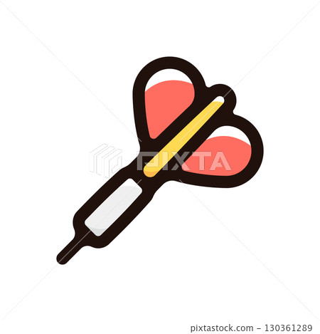 Darts illustration icon (entertainment, leisure, gambling material) 130361289