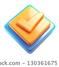 3D checkmark cartoon icon. AI-generated item 130361675