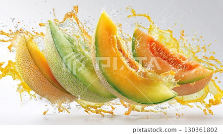 新鮮瓜汁飛濺 5 新鮮瓜汁飛濺 5 130361802