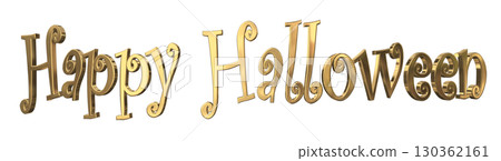 3DCG text "Happy Halloween" Happy Halloween 130362161