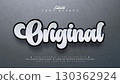 Original Editable Text Effect Design Retro Illustrator Graphic Style with Customizable Plain Font on Retro Gray Background. Vector Premium Typography Lettering Illustration Template for Greeting Card 130362924