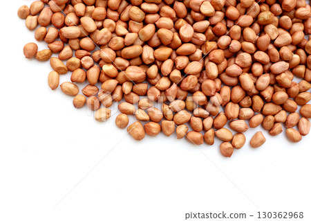 Raw peanuts with red skin Raw peanuts with red skin 130362968