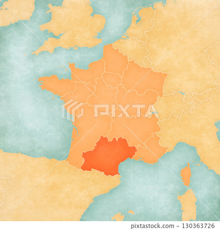 Map of France - Occitania 130363726