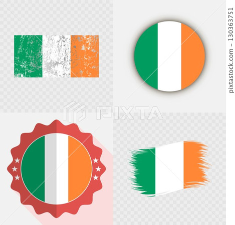 Ireland National Flag Icon Collection. 130363751