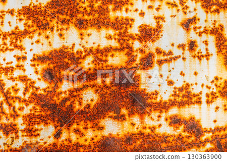 rusty flat sheet steel with peeling white paint rusty flat sheet steel with peeling white paint 130363900