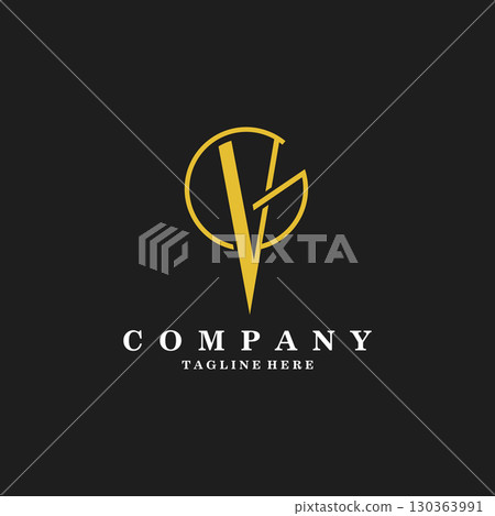 initial letter VG logo design vector initial letter VG logo design vector 130363991