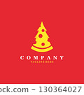 Pine pizza logo design vector 130364027