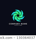 typhoon logo design vector 130364037